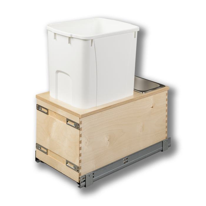 11 3/8 x 23 5/8 x 21 1/2 - Single 50-Quart Bin, Rear Storage Compartment
