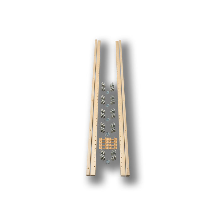 1 1/4 x 58 5/8 - 20 Brackets w/ Screws, 4 Pilasters, 8 Support Clips