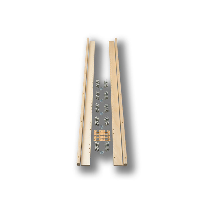 2 1/2 x 58 5/8 - 20 Brackets w/ Screws, 4 Pilasters, 8 Support Clips
