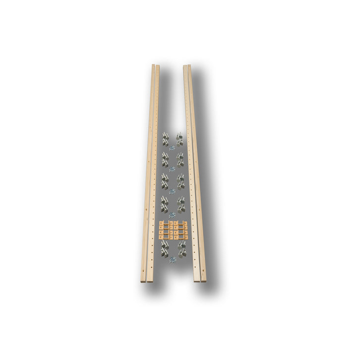 1 x 58 5/8 - 20 Brackets w/ Screws, 4 Pilasters, 8 Support Clips