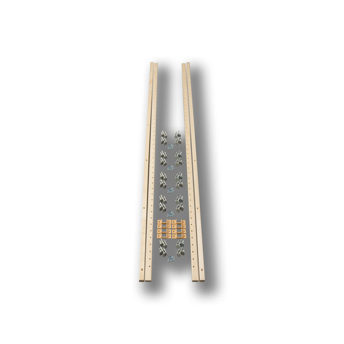 1 x 58 5/8 - 20 Brackets w/ Screws, 4 Pilasters, 8 Support Clips