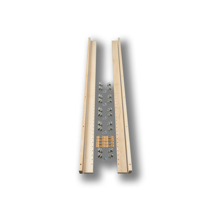 2 1/2 x 58 5/8 - 20 Brackets w/ Screws, 4 Pilasters, 8 Support Clips