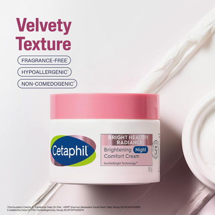 CETAPHIL BRIGHT HEALTHY RADIANCE BRIGHTENING NIGHT COMFORT CREAM 50GM