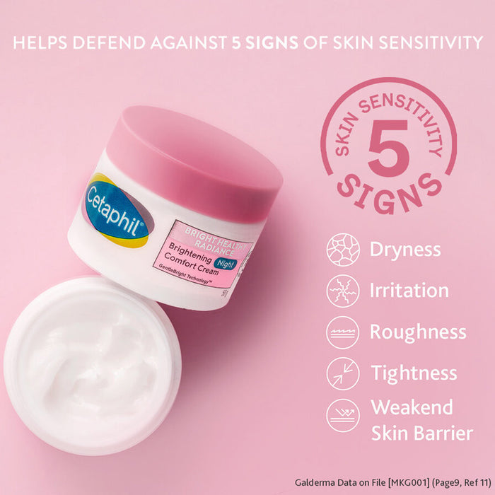 CETAPHIL BRIGHT HEALTHY RADIANCE BRIGHTENING NIGHT COMFORT CREAM 50GM