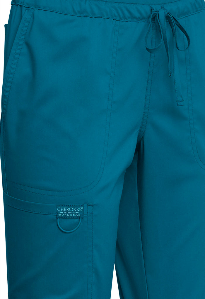Cherokee Workwear Revolution Mid Rise Tapered Leg Drawstring Scrub Pants