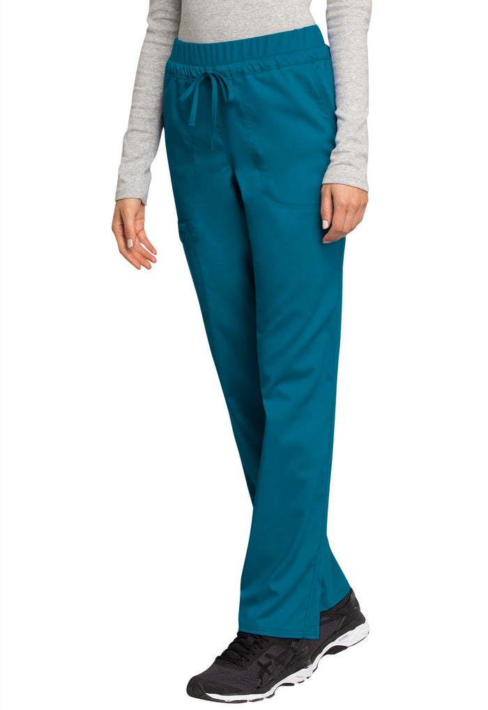 Cherokee Workwear Revolution Mid Rise Tapered Leg Drawstring Scrub Pants