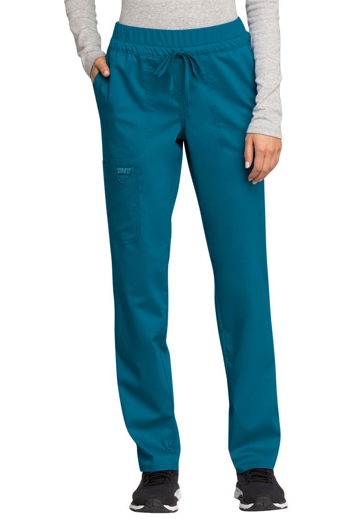 Cherokee Workwear Revolution Mid Rise Tapered Leg Drawstring Scrub Pants