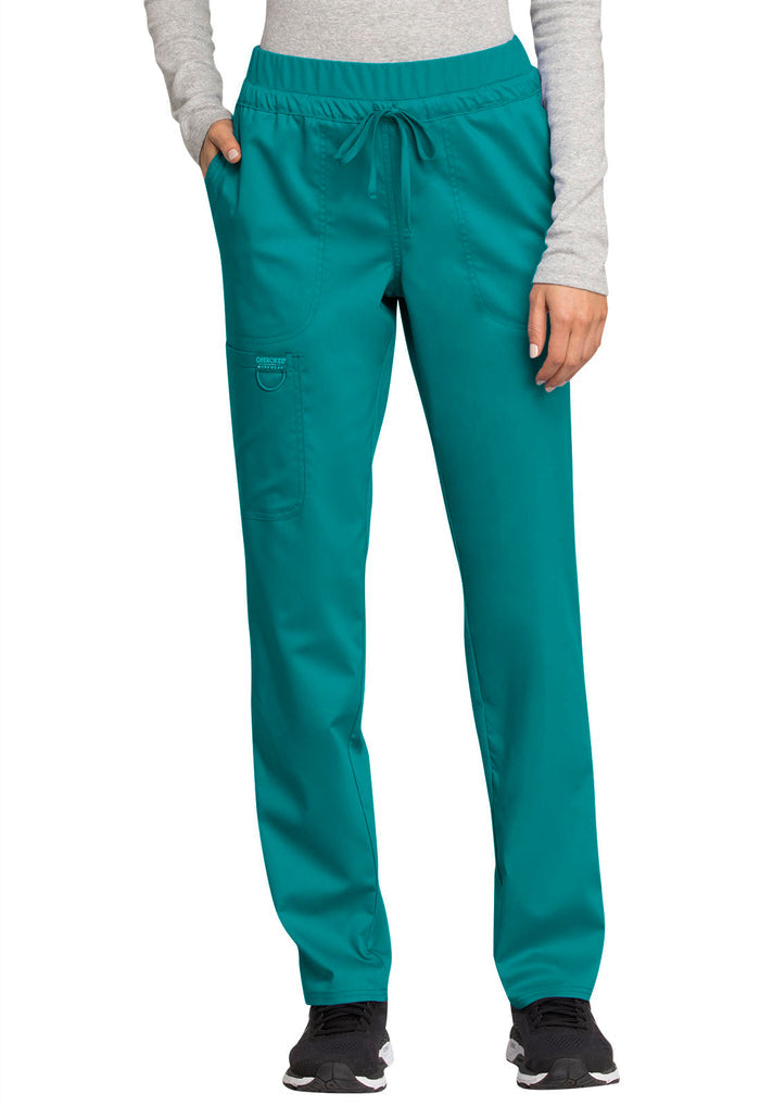 Cherokee Workwear Revolution Mid Rise Tapered Leg Drawstring Scrub Pants