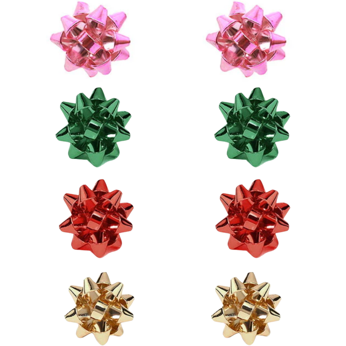 Christmas Bow Stud Earrings