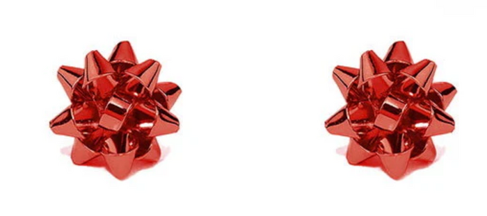 Christmas Bow Stud Earrings
