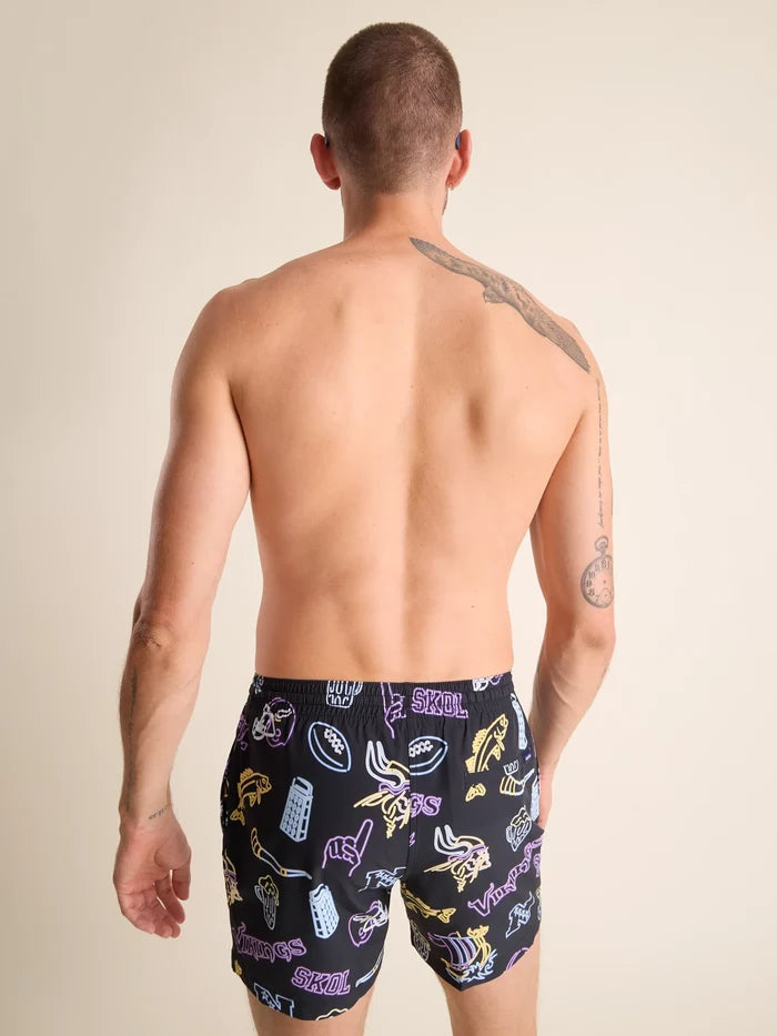 The Neon Vikings 5.5" (NFL Classic Lined Swim Trunks) - Image 2 - Chubbies Shorts