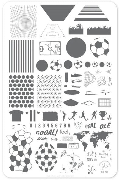 CJS-408 The Beautiful Game | Clear Jelly Stamping Plate