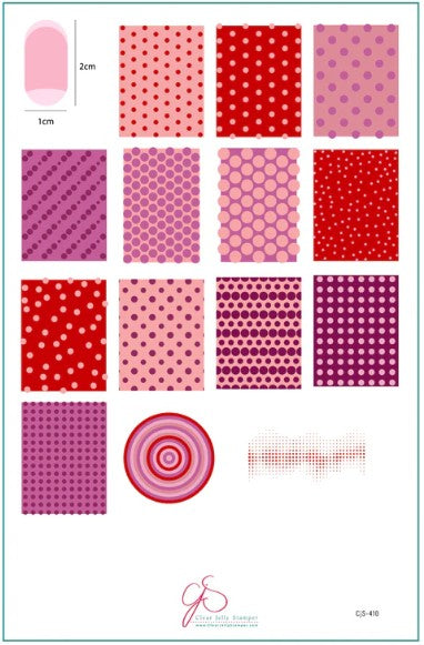 CjS-410 Dotty About You | Clear Jelly Stamping Plate