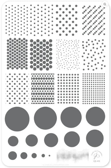 CjS-410 Dotty About You | Clear Jelly Stamping Plate