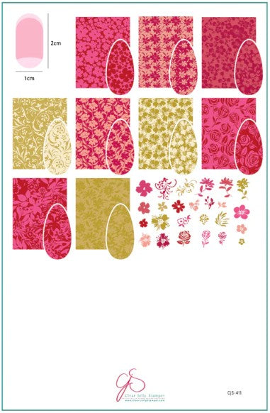 CJS-411 Garden Layers | Clear Jelly Stamping Plate