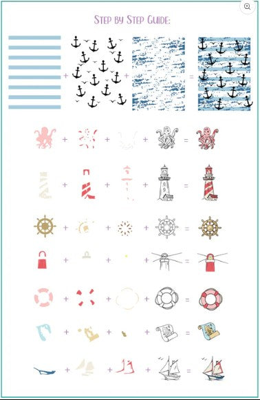 CjS-414 Salty Air & Sea Flair | Clear Jelly Stamping Plate