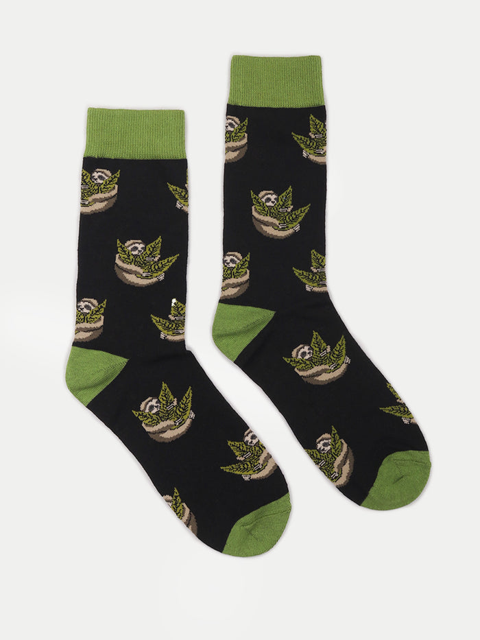 Cosmic Crew Socks | Weed Sloth-Image 1