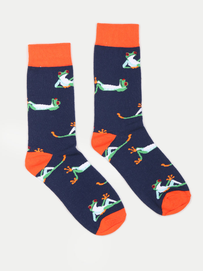 Cosmic Crew Socks | Lazy Frog-Image 1