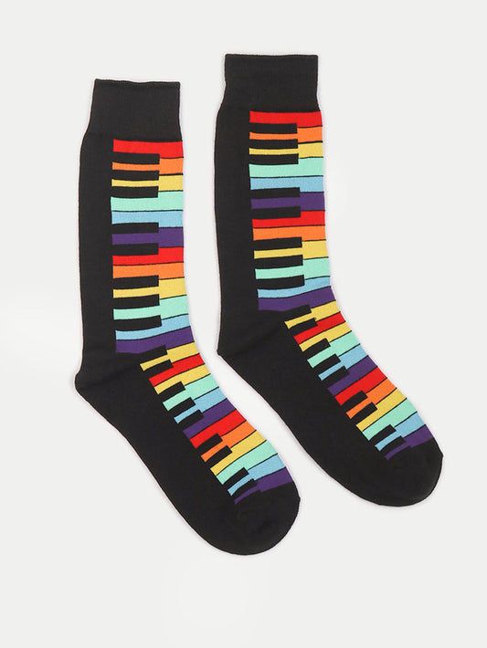 Cosmic Crew Socks | Rainbow Keyboard-Image 1