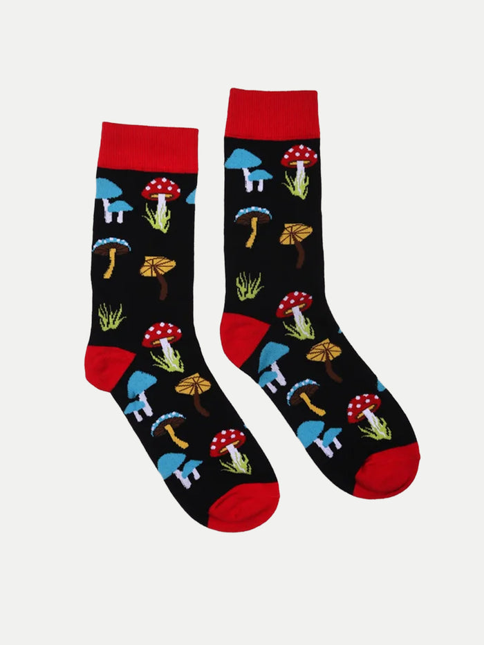 Cosmic Crew Socks | Toadstool Mushrooms-Image 1