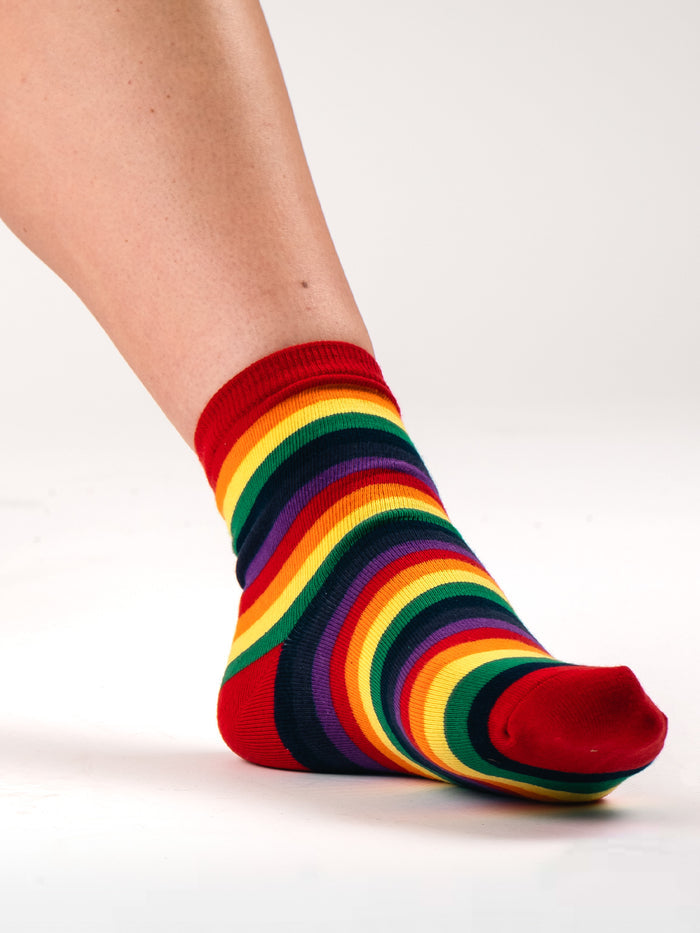 Cosmic Crew Socks | Rainbow Stripe-Image 2