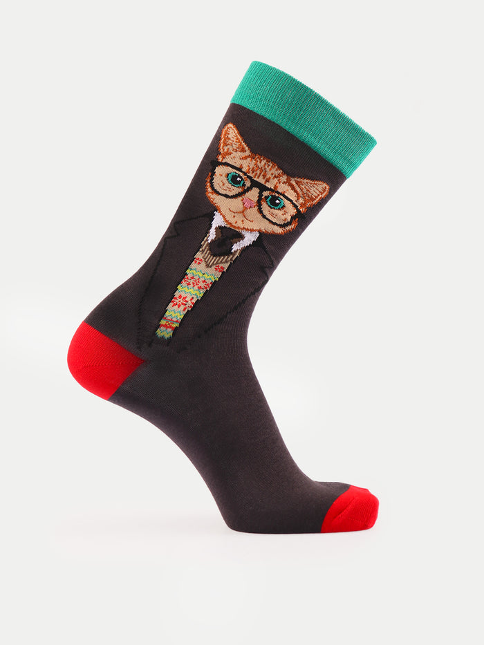Cosmic Crew Socks | Fancy Cat-Image 2