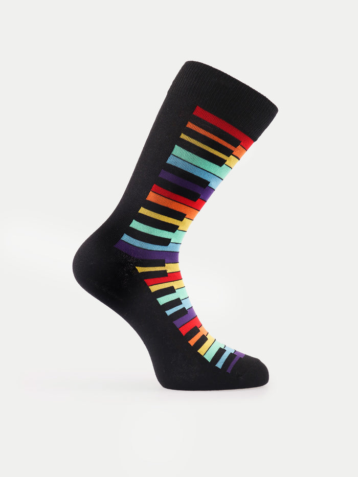 Cosmic Crew Socks | Rainbow Keyboard-Image 2