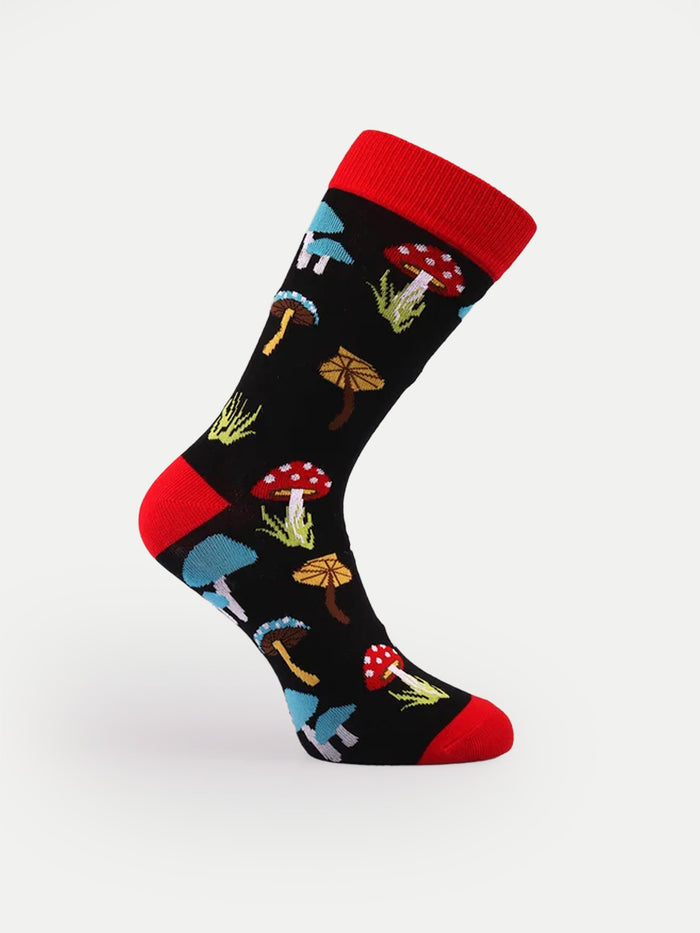 Cosmic Crew Socks | Toadstool Mushrooms-Image 3