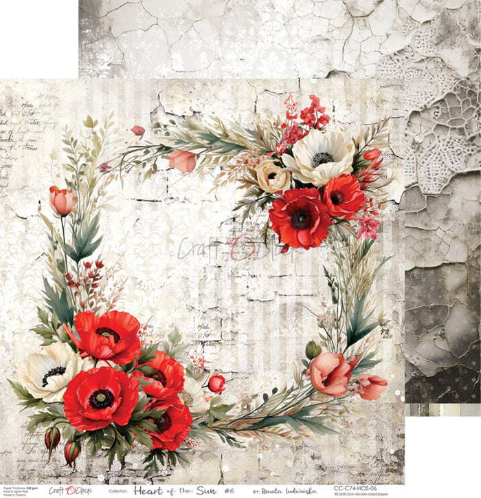 Craft O'Clock - 12X12 Paper Pad - Heart of the Sun. Available at Embellish Away located in Bowmanville Ontario Canada.