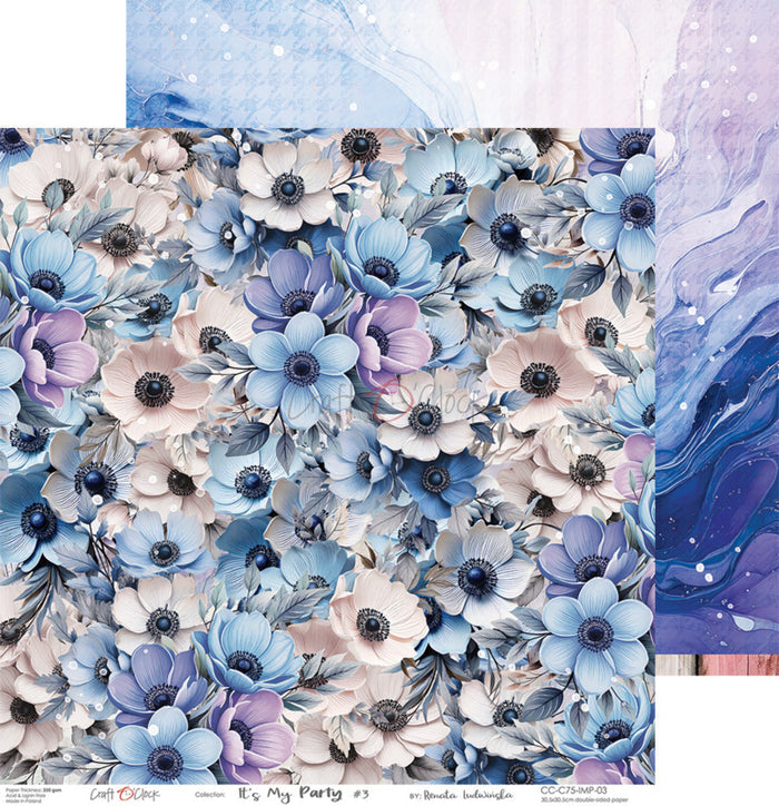 Craft O'Clock - 12X12 Paper Pad - It's My Party. Available at Embellish away located in Bowmanville Ontario Canada.