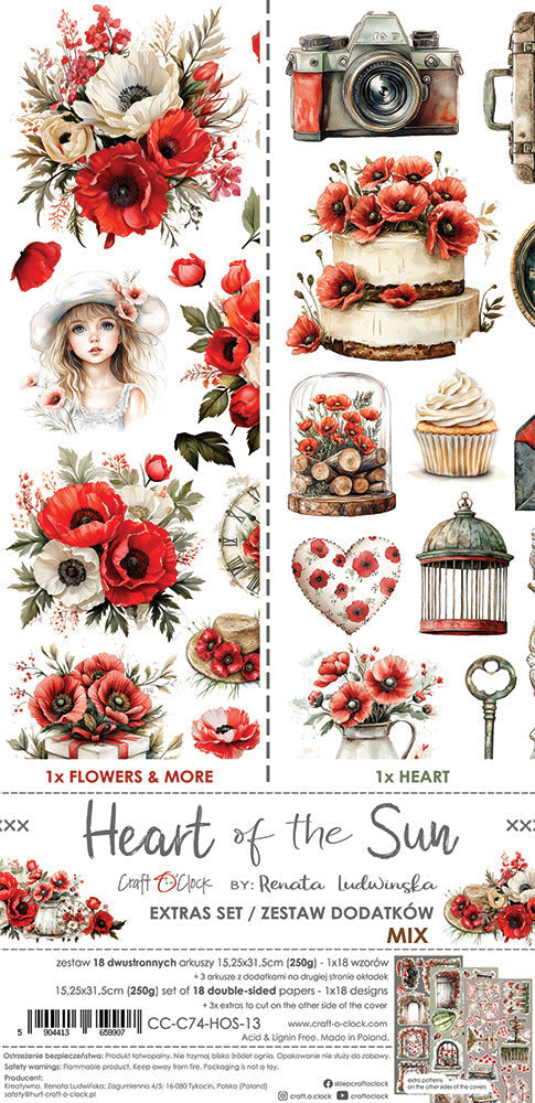 Craft O'Clock - Extras Set - Heart of the Sun - Mix. Available at Embellish Away located in Bowmanville Ontario Canada.