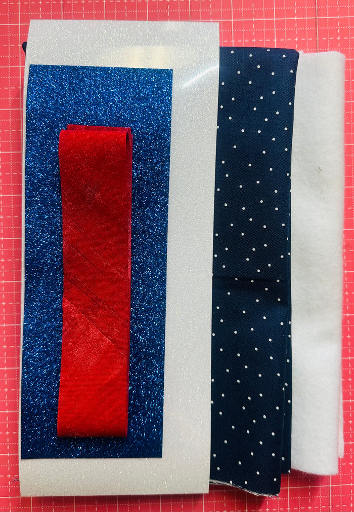 Curated Fabric Kit for Janine Babich God Bless America Table Topper