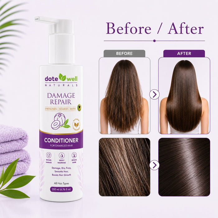 Damage Repair Conditioner for Deep Nourishment & Frizz Control | Hair Strengthening for Dry & Damaged Hair | 200ml