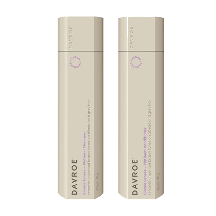 Davroe Blonde Senses Platinum Shampoo, Conditioner and Curl Crème Definer Trio - Haircare Superstore
