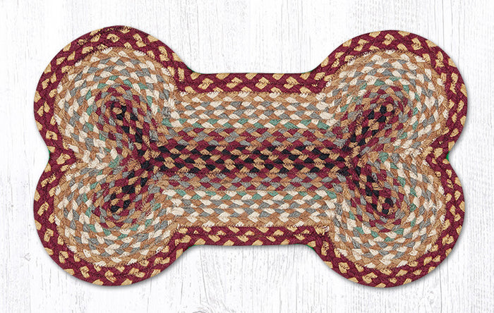 DB-357 Burgundy/Gray/Cream Dog Bone Rug