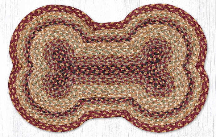 DB-357 Burgundy/Gray/Cream Dog Bone Rug