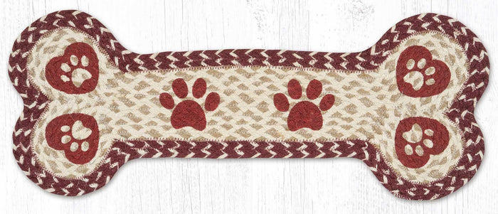 DBP-9-117 Heart Paw Dog Bone Rug