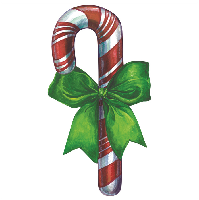 die cut candy cane place mats