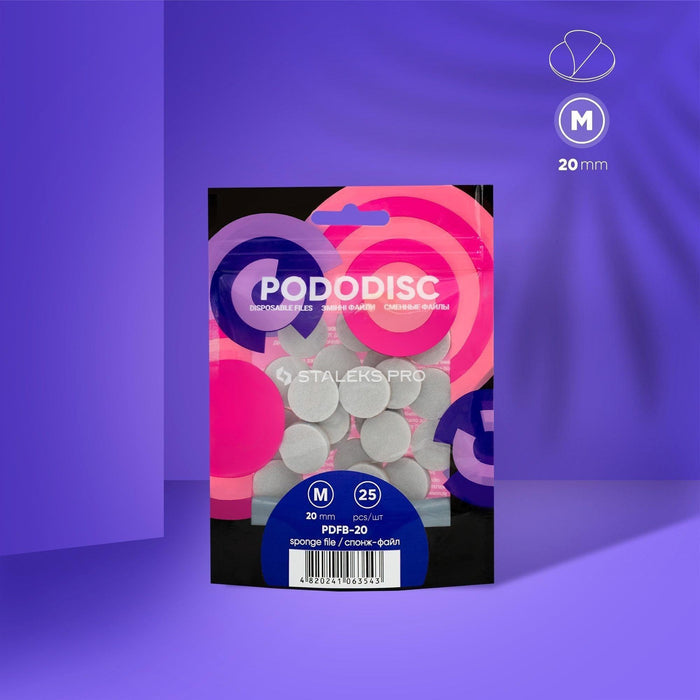 Disposable Sponge Files for PODODISC - EXPERT 20 Medium (25 pcs)-Abrasives-STALEKS PRO-Gel Essentialz