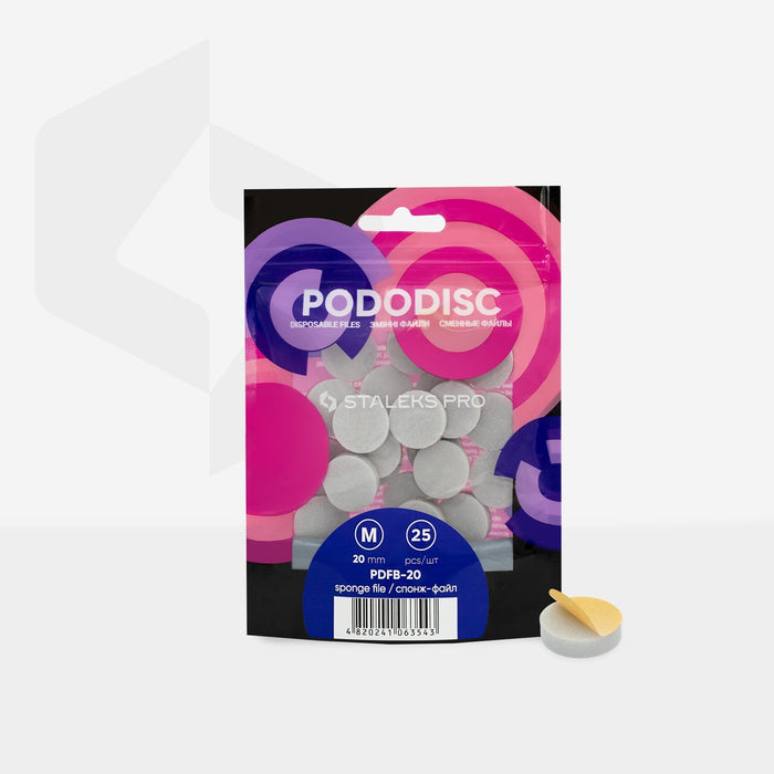 Disposable Sponge Files for PODODISC - EXPERT 20 Medium (25 pcs)-Abrasives-STALEKS PRO-Gel Essentialz