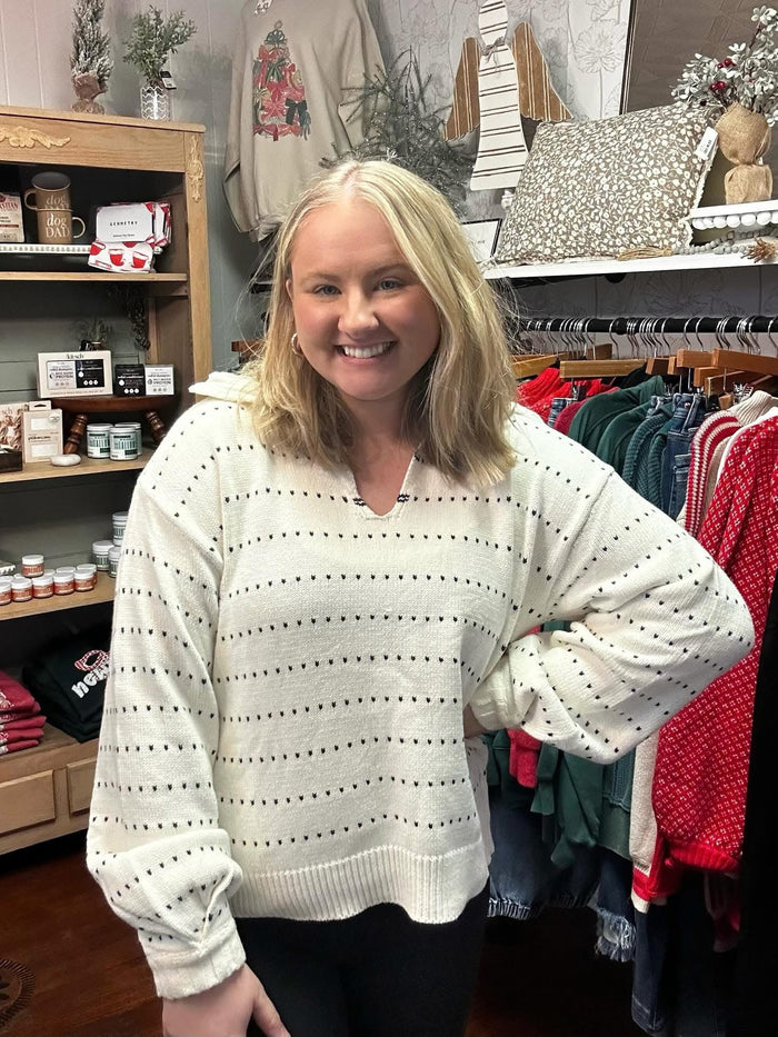 Dotted Knit Sweater