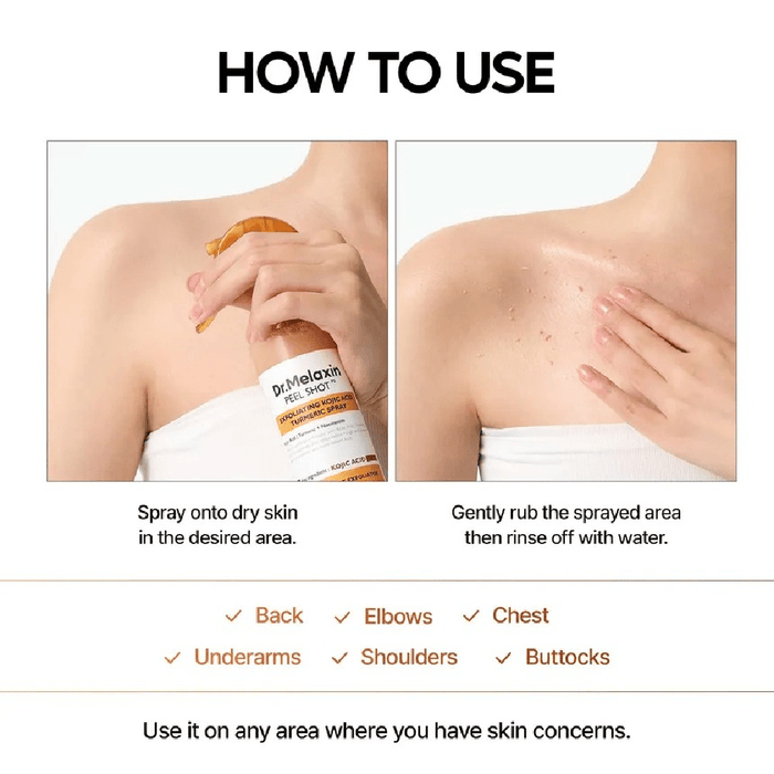 Dr. Melaxin Peel Shot Exfoliating Kojic Acid Turmeric Spray 200ml - Beauty Tribe