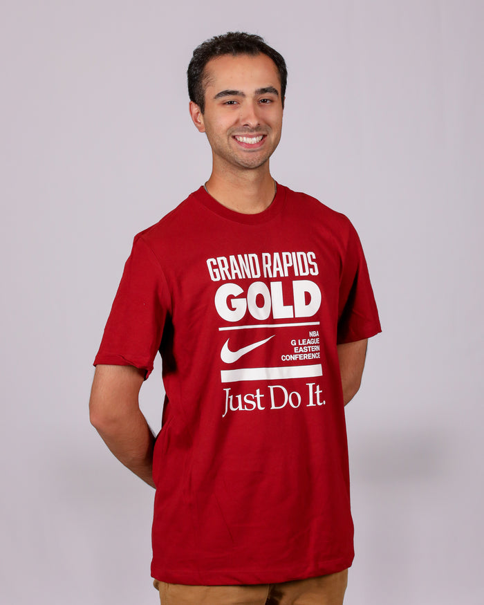 NIKE Dri-Fit Cotton Tee - Crimson