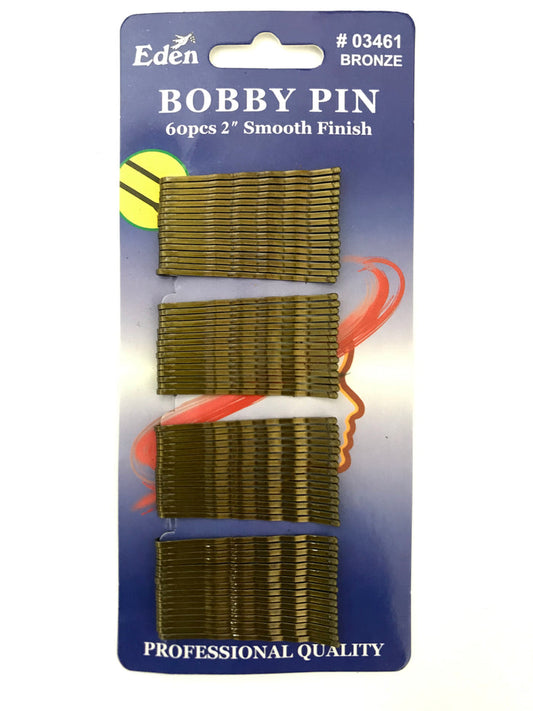 Eden Bobby Pin Smooth Finish Bronze - Dozen #03461 - Palms Fashion Inc.