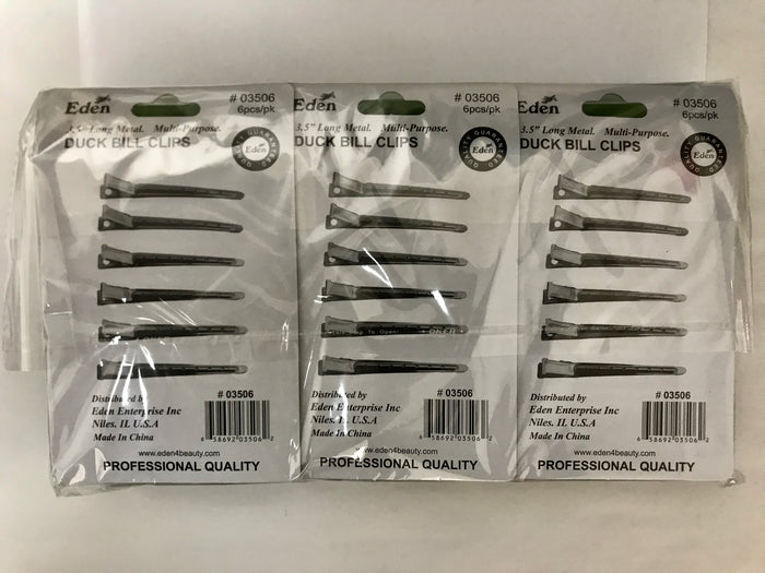 Eden Duck Bill Clips - Dozen #03506 - Palms Fashion Inc.