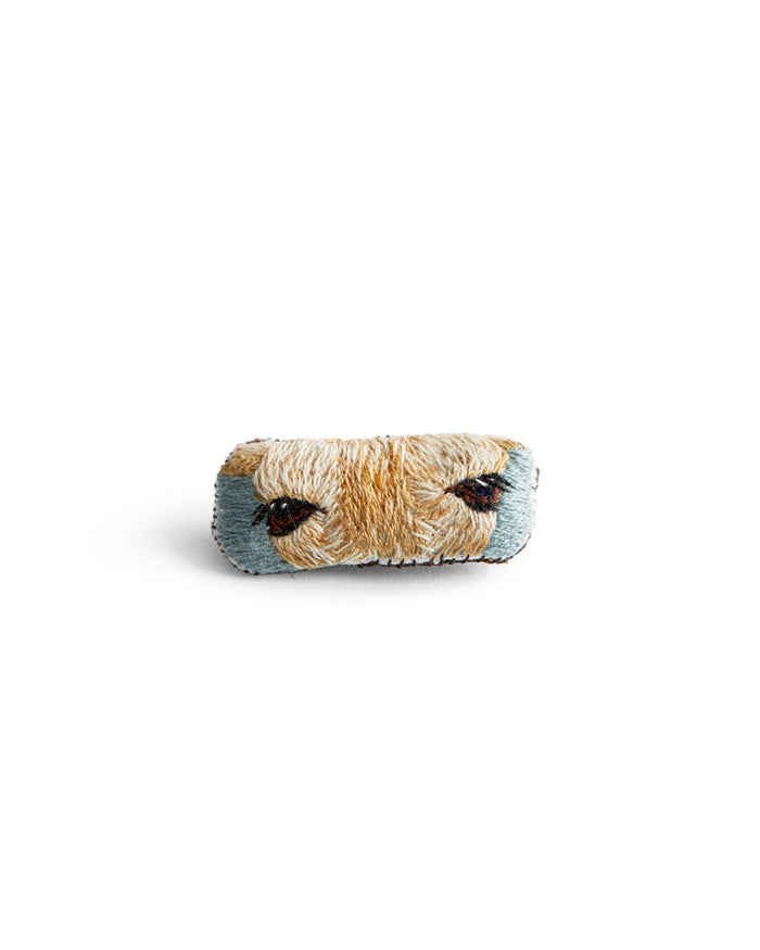 Embroidered Eye Brooch - Giraffe