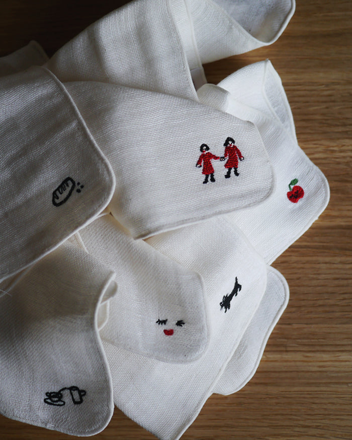 Embroidered Handkerchief Cloth - Bread