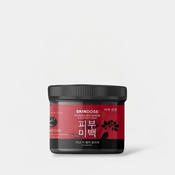 Skindose Ginseng Bee Venom Intense Night Cream 400g كريم سكين دوز الليلي المكثف بخلاصة سم النحل والجينسنغ - Princess Cosmetics Qatar
