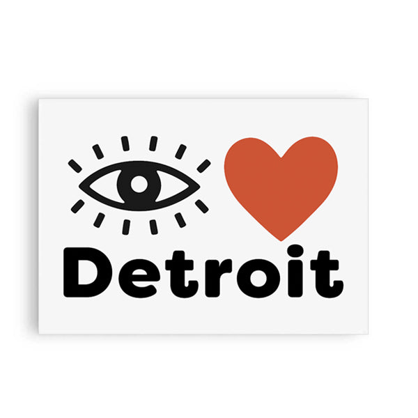 Eye <3 Detroit Rectangle Magnet - City Bird