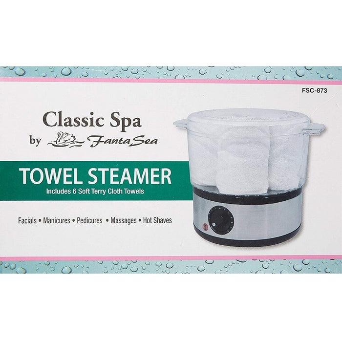 FANTA SEA TOWEL STEAMER INCLUDES 6 SOFT TERRY CLOTH TOWELS # FSC-873 - Palms Fashion Inc.